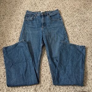 Sézane High-waisted, slightly flared blue jeans